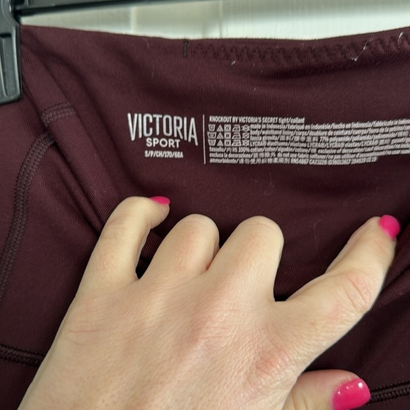 Victoria Secret Maroon Leggings Size Small - Picture 4 of 4